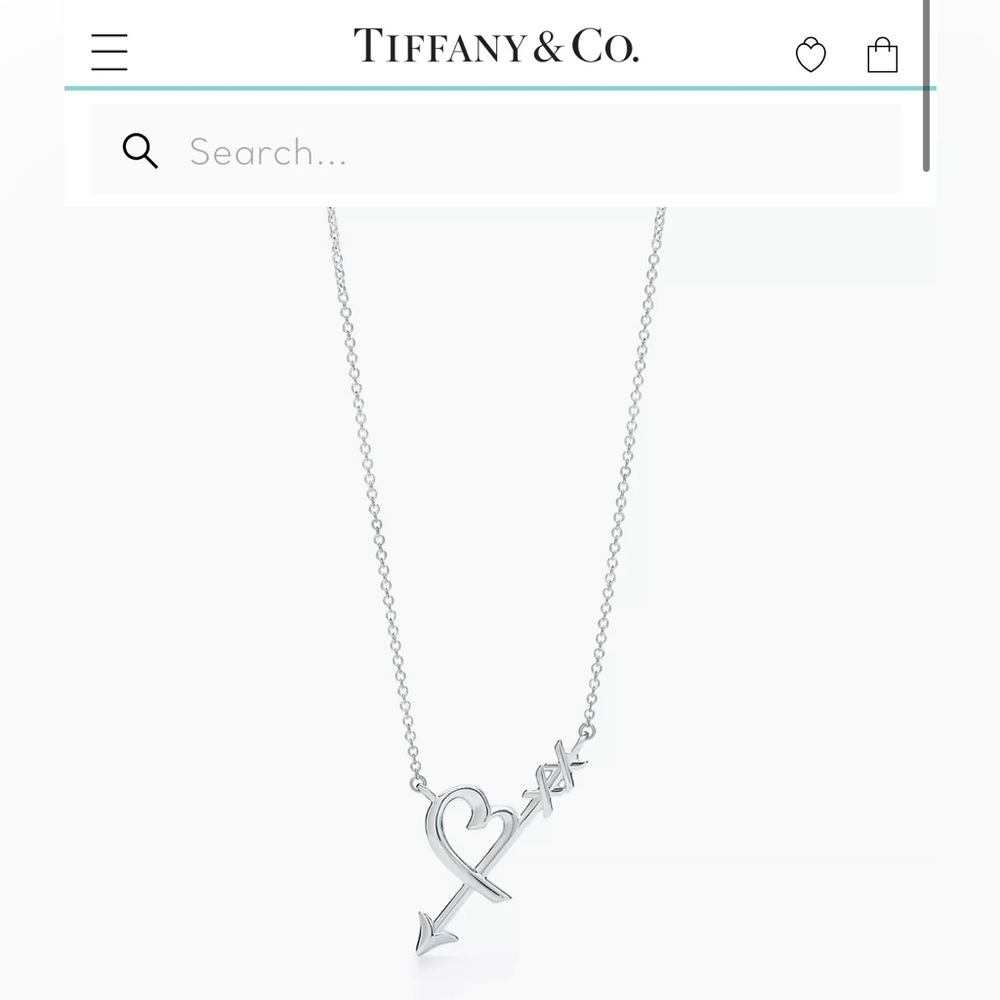 Tiffany & Co. Paloma's Graffiti Heart & Arrow Pendant Necklace